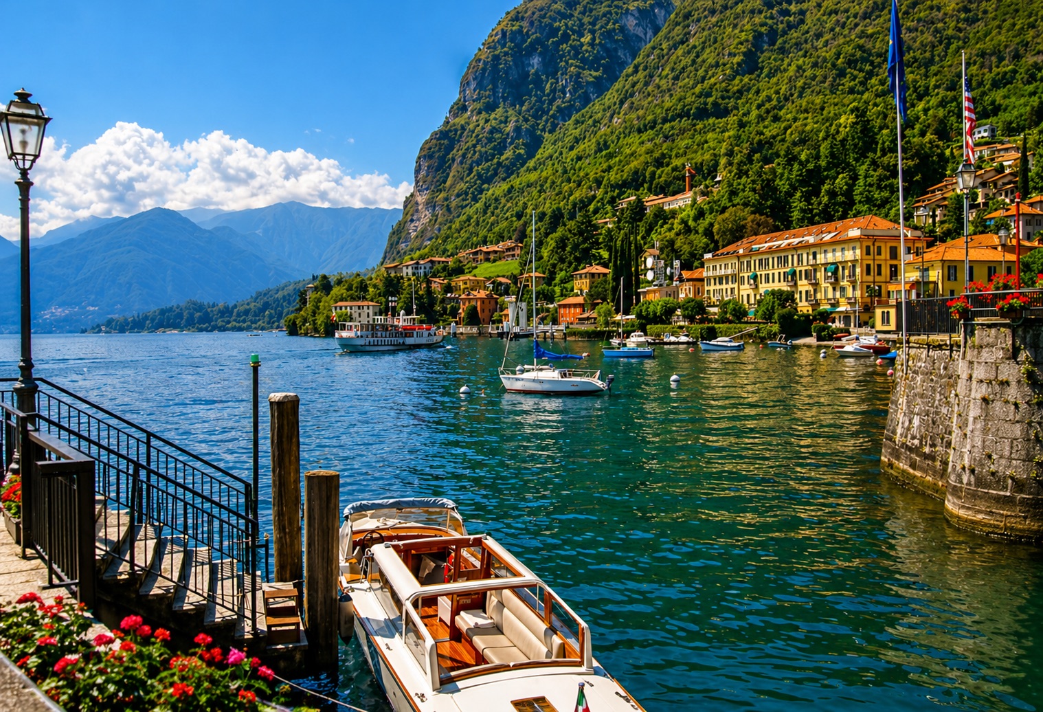 Private boat on Lake Como